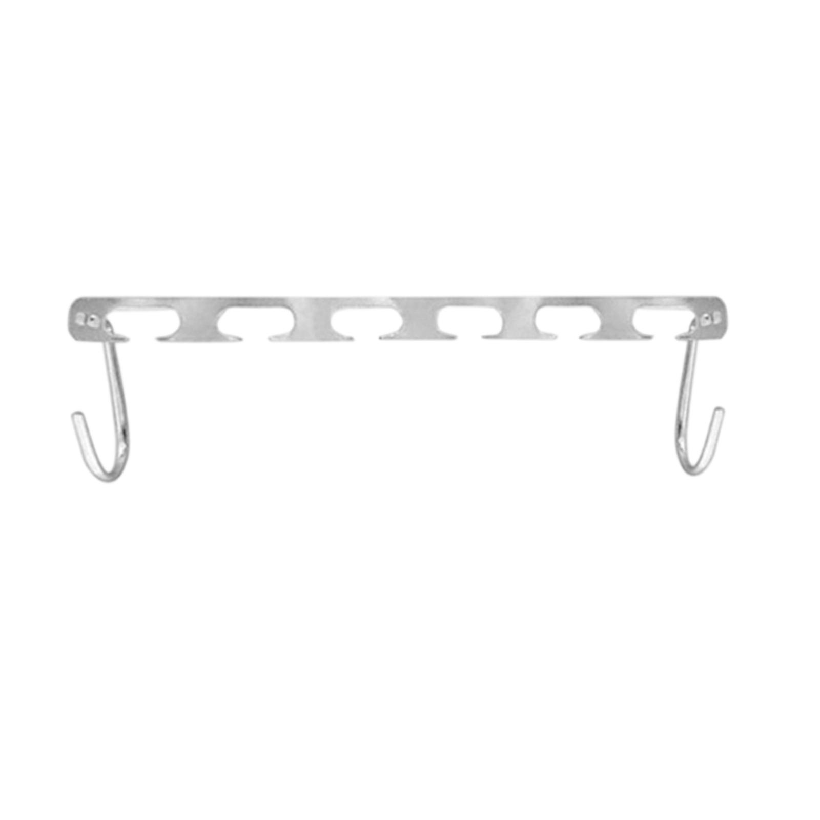 

Multi Functional Foldable Metal Drying Rack Wall Mounted Clothes Hanger Space Saving Laundry Organizer with Hooks for Indoor Outdoor Use One Size срібний