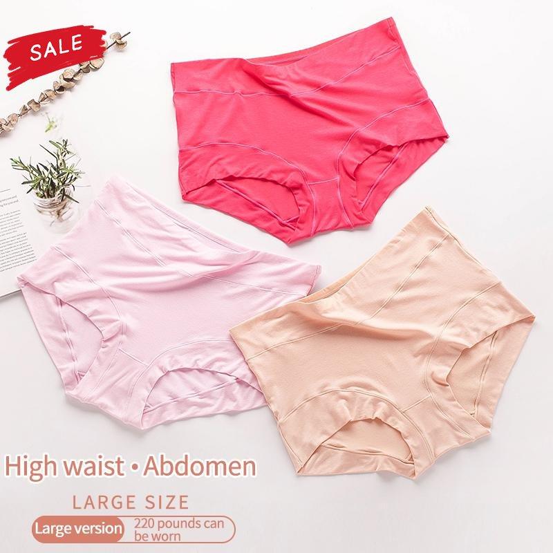 Buy High Waist Tummy Large Size Women's Boxer Briefs Elastic Waistband