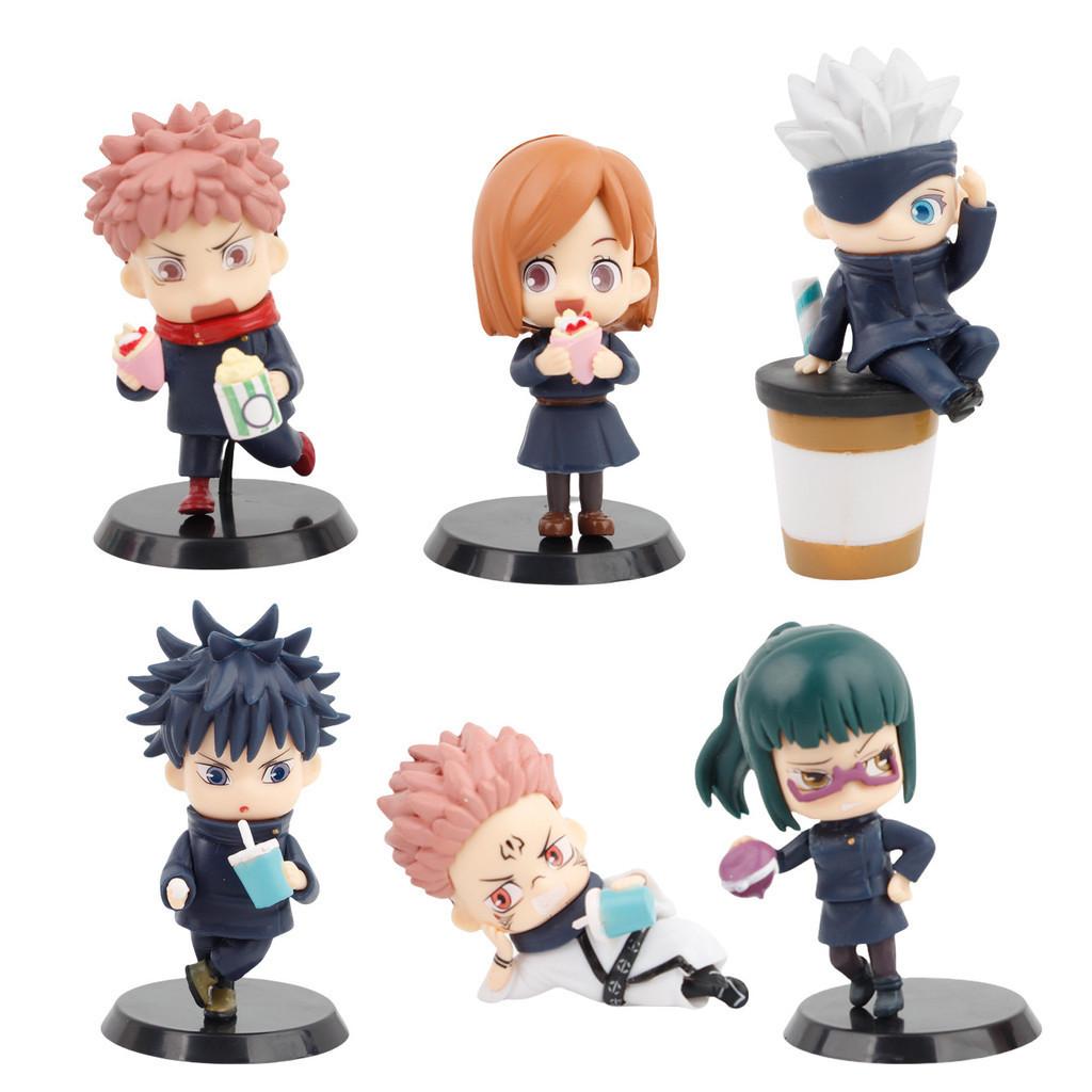 Pvc Jujutsu Kaisen Break Time Coffee Snack Model Blind Box Gashapon Figure