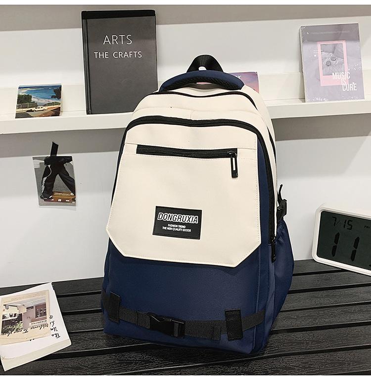 School bag new school bag men's Korean version ins trendy tooling style large capacity middle and high school students multi-compartment casual