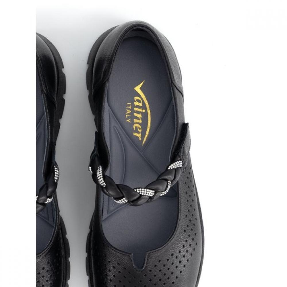 Vainer Mary Jane Women S Punching Comfort loaferS Black 335f0v11c