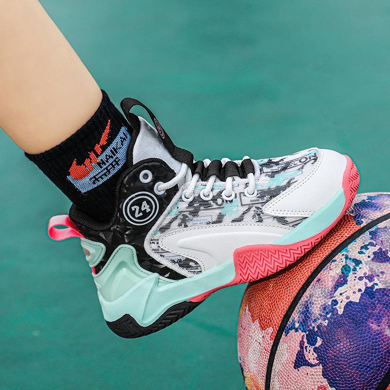 Children's sports shoes spring and autumn new middle school children and primary school students mesh breathable non-slip training actual boys basketb