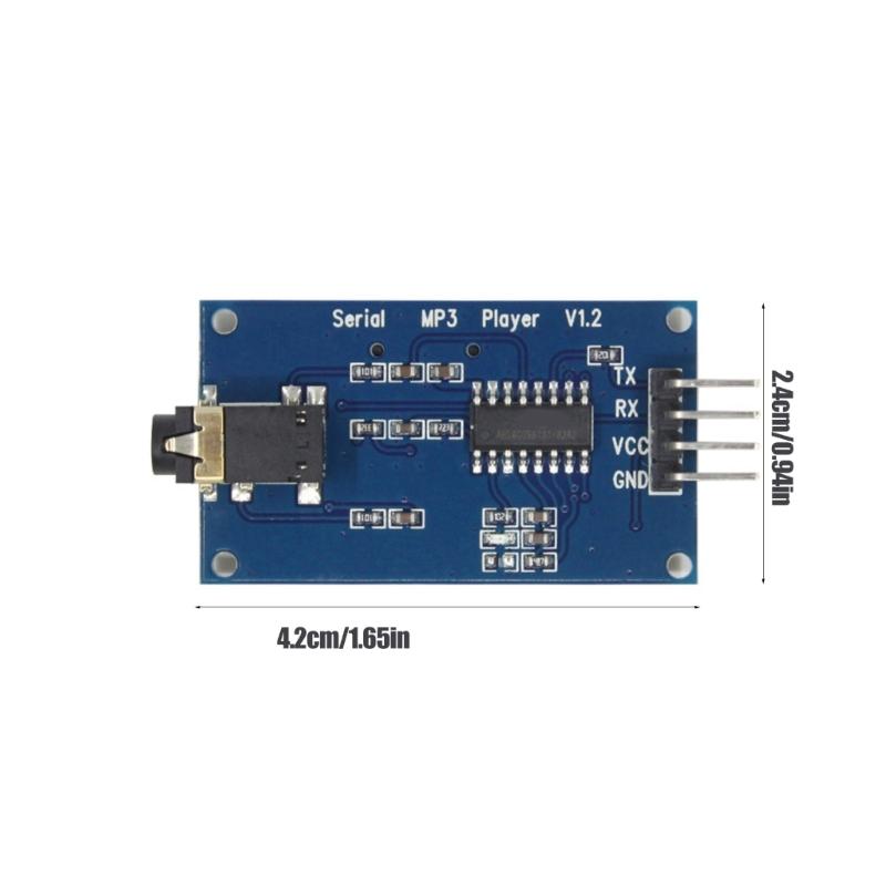 YX5300 UART Control Module MP3 Music Player Module Communication Commercial Application Decoding Board