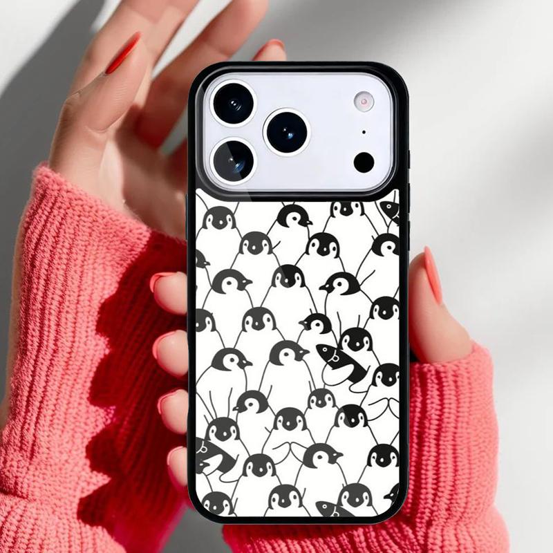 Lovely Penguin Phone Case for iPhone 17 16 15 14 13 Pro Max Back Cover for 12 11 Pro Coque
