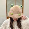 Cartoon Frog Plush Hat Lamb Frog Fisherman Hat Fashion Frog Bucket Hat  Winter