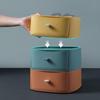 Desktop Storage Box Drawers Collapsible Large Capacity PP Stackable Desktop Storage Boxes for Bathroom