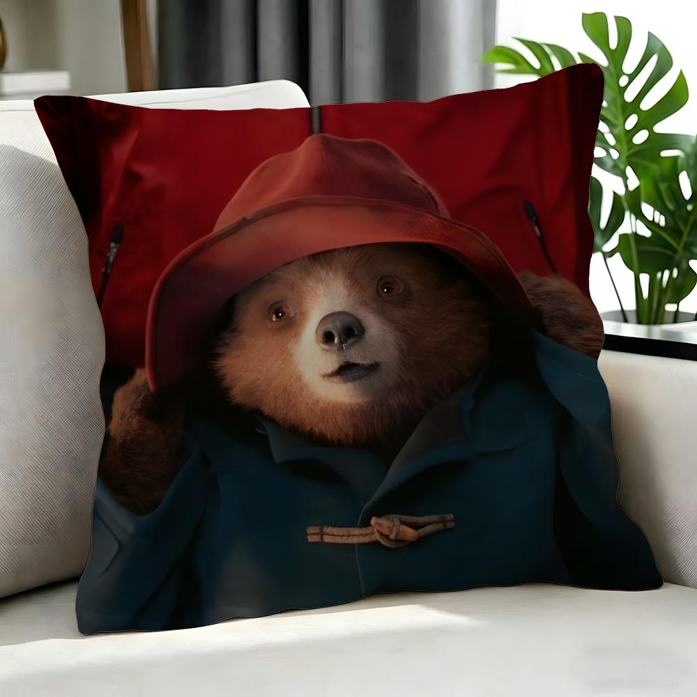 Cartoon Paddington Bear Cushion Cover Cushion Cover Set 4Pcs 50X50 45X45 40X40 Pillowcase Decorative Sofa Home Decor