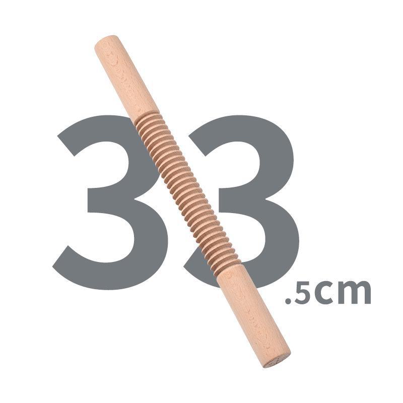 

Неокрашенная скалка из бука для пельменей и выпечки, гравируемый бытовой инструмент Spiral 33.5*2.7cm