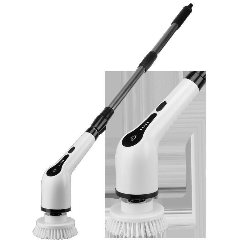 

Беспроводная электрическая щетка для уборки 7-в-1 с выдвижной длинной ручкой для ванной комнаты и пола
