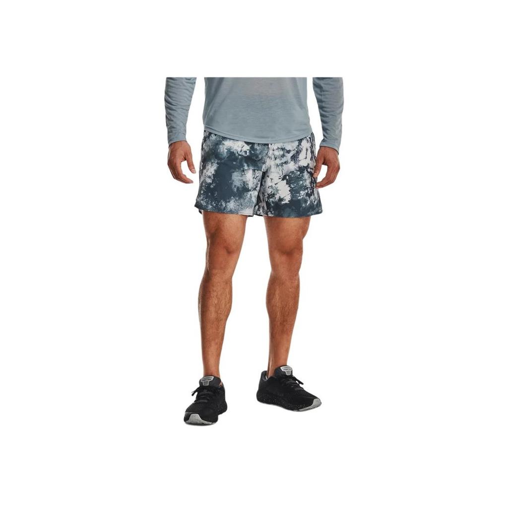 Under Armour Train Anywhere Printed Elastic Waist Mid-Rise Sports Shorts Men Shorts Gray 1379145-465