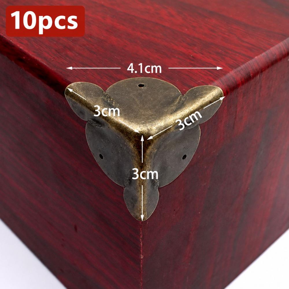 10pcs Rustproof Metal Edge Guard Covers Bronze Color Corner Guards Furniture Supplies