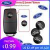 Autoaufkleber Ford 14mm/21mm Aluminium Auto Fernbedienung Schlüsselhülle Emblem Aufkleber Für Ford S Max Ford Focus Mk2 Mk3 Fiesta Mk7 Mondeo Mk4