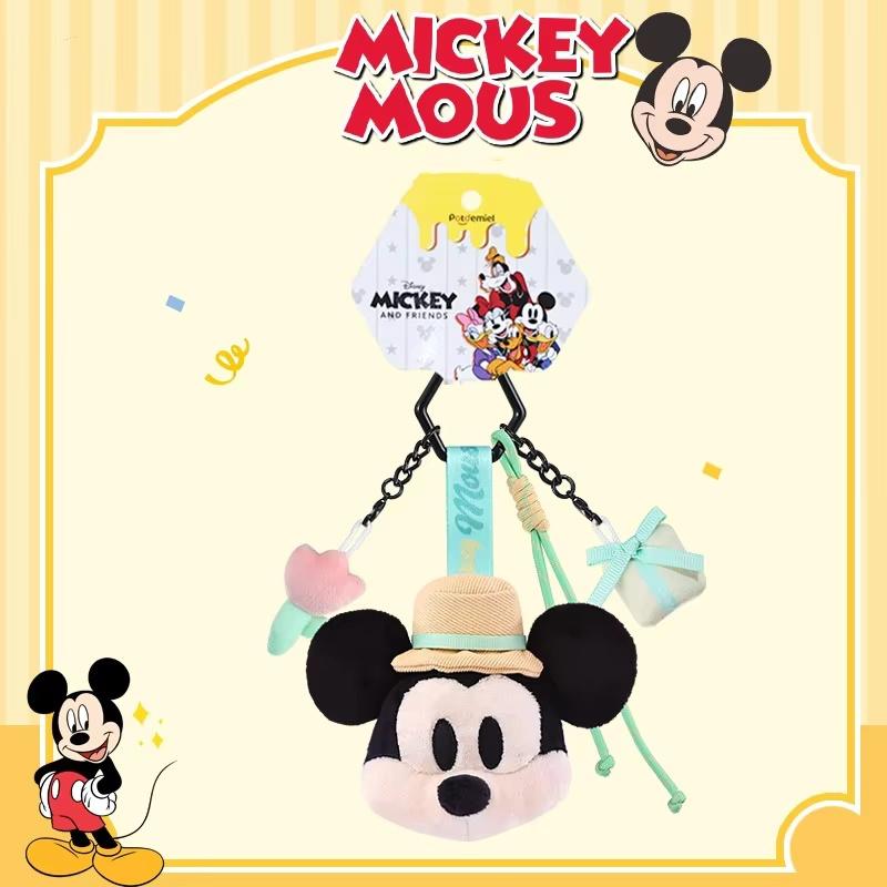 

Disney Genuine Mickey Mouse House of Wonders Pendant Plush Keychain Bag Accessories Mickey Mouse Doll Stuffed Animal Christmas Birthday Gift D