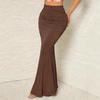 High Waist Slimming Ruffled Pleated Fishtail Half-Length Skirt