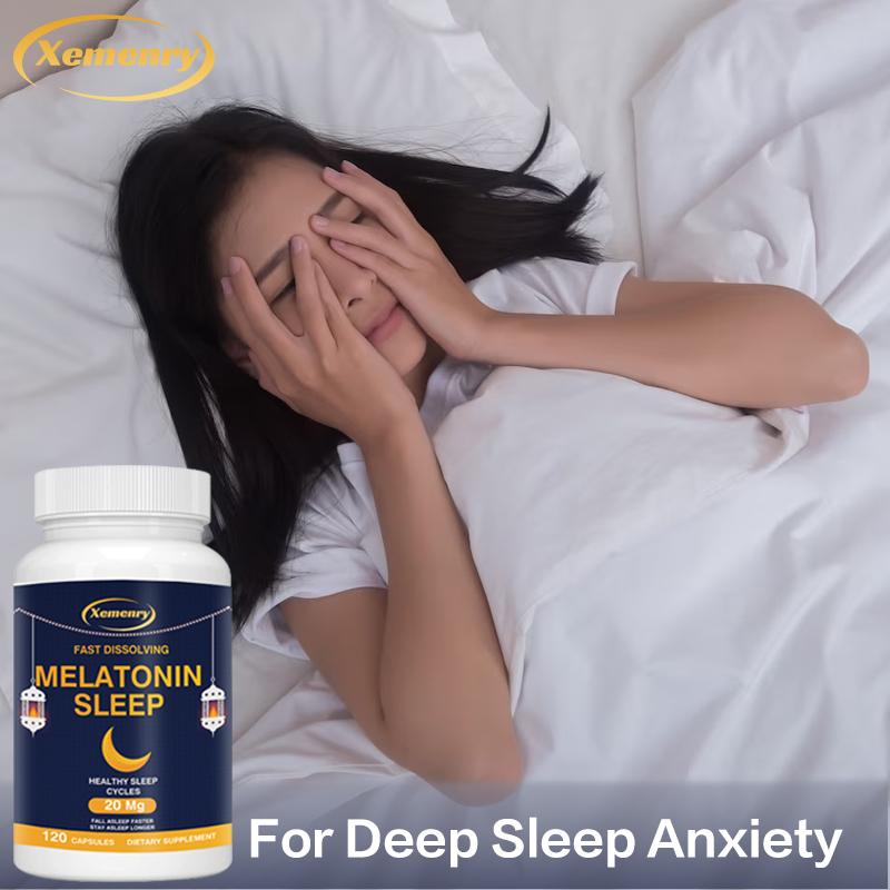 Melatonin 20mg - Provides Natural Sleep Support, Promotes Calmness & Relaxation