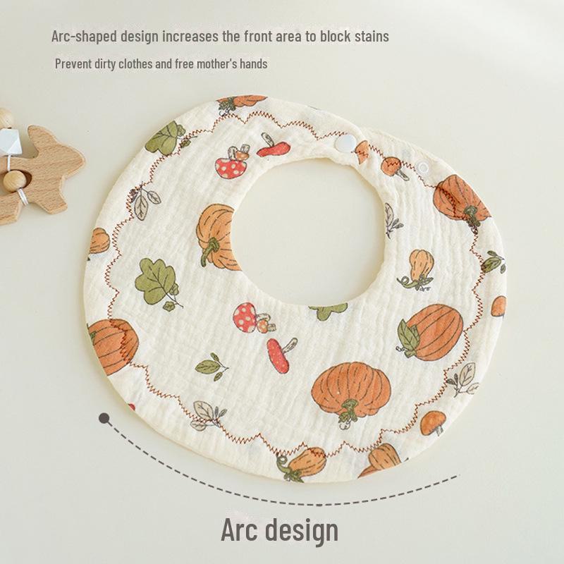 Pure Cotton Baby Bib: Six-Layer Soft Gauze, Cute and Comfortable for Infants