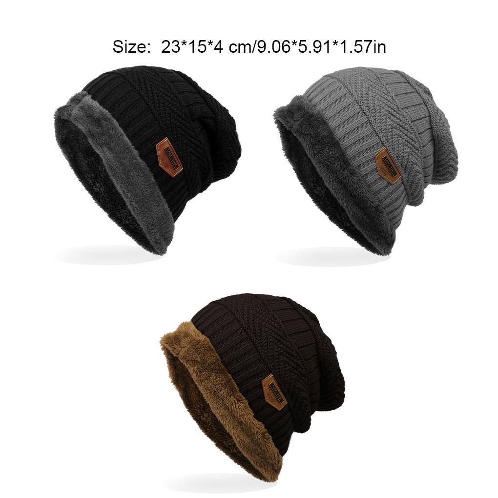 Gorro de Invierno para Hombre Gorros de Punto Negros Gorro de Otoño Gorra para Esquiar al Aire Libre Gorro Grueso Cálido Gorros Tipo Calavera Gorro de Lana Gorra para Montañismo Suave