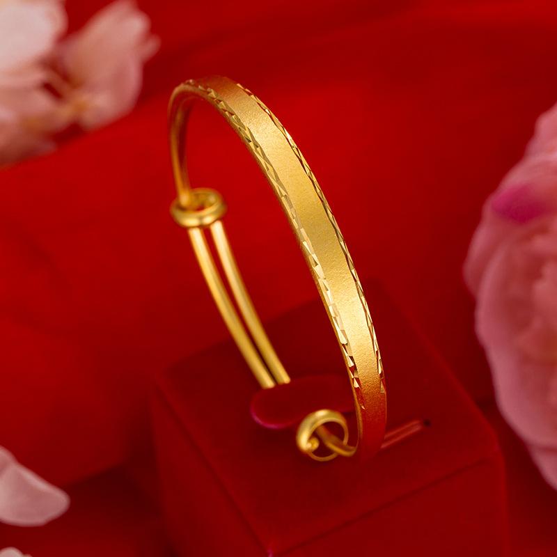 

Браслет из вьетнамского песочного золота, женская имитация, не выцветающая позолота, ювелирные изделия из чистого дракона и феникса 999, подлинный браслет из поддельного золота