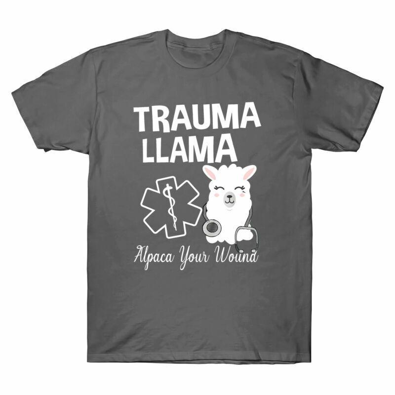 Ministry of Trauma Llama Alpaca Your Wound Shirt Llama Lovers Funny Men T Shirt Unisex T-Shirt L