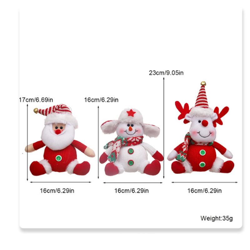 Santa Claus Snowman Elk Doll Children Xmas Gift Xmas Tree Plush Ornaments Home Chirstmas Decorations Party New Year Navidad 2025