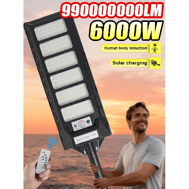 99000000LM 6000W LED Outdoor Solar Light Powerful Outdoor Motion Sensor Wall External Solar Lamp IP66 Sunlight for Garden Street