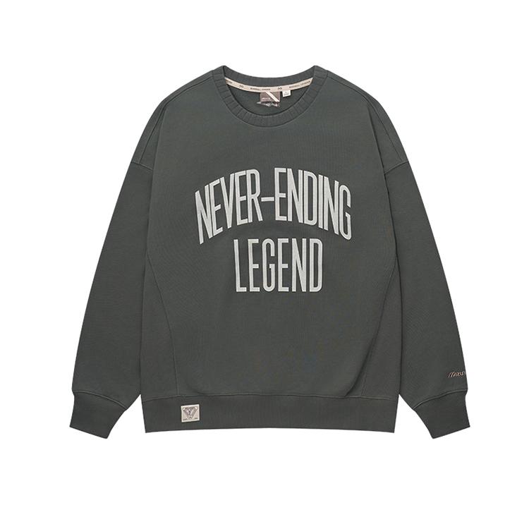 Mizuno Sweatshirts Unisex Crew Neck Moderate Regular D2CC46H1 L