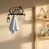 Kissing Cat Key Hooks Set 7 Hooks Rustproof Wall Mounted Organizer for Keys Towels Kitchen Decorative Home Storage