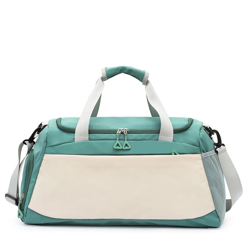 Women's Large Capacity Gym Bag with Wet/Dry Separation - Print Logo, Sports, Hand Luggage, Short Trips, Swimming Bag