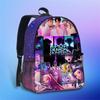 Movie Peripheral Print Backpack, School Bag Student Campus With Plush Ball Backpack