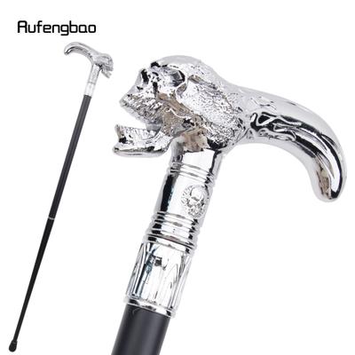 White Skull Head Walking Cane Fashion Decorative Walking Stick Gentleman Elegant Cosplay Cane Knob Crosier 92cm