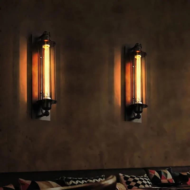 Applique Murale Flûte Antique Grow Fer Forgé Style Industriel Américain Rétro Restaurant Couloir Allée Éclairage Applique Murale