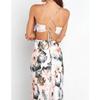 Summer Elegant Satin Floral Printed Lace Up Dress For Women Sexy Sleeveless Slim Ladies Dress Fashion Straps Sukienki 26157