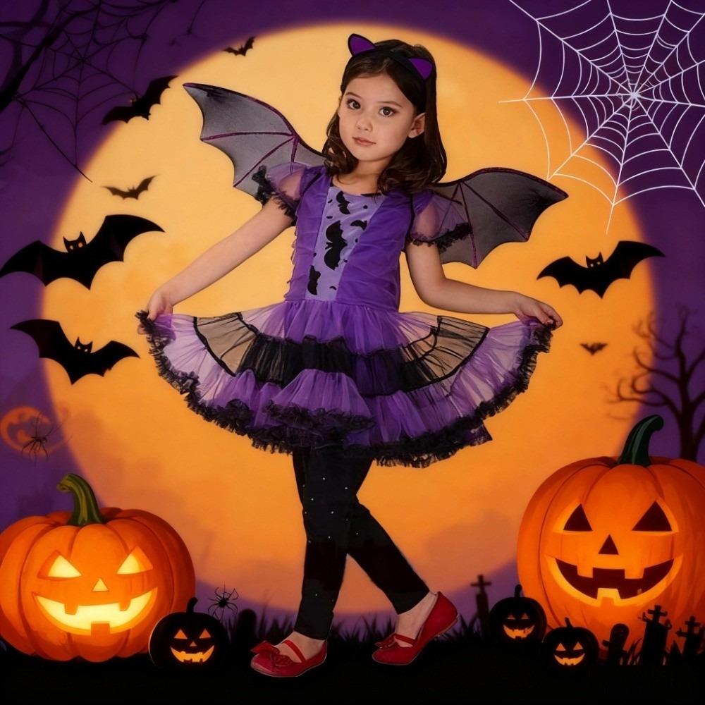 Wizard Kids Witch Dress Set Kawaii Halloween Cosplay Costumes Childern Halloween Costumes  Carnival