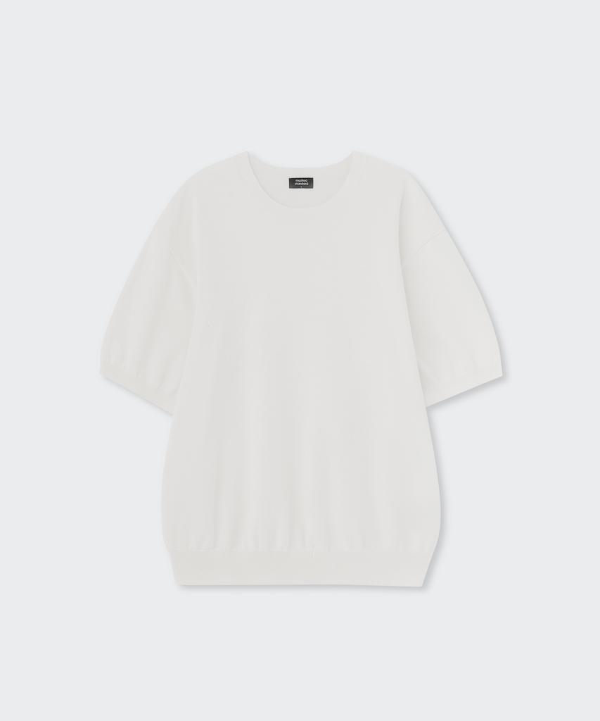 MUSINSA STANDARD Washable Supima Cotton Crew Neck Short Sleeve Knit [Ivory]