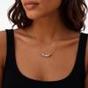 New Style Light Luxury Natural Stone Pearl Necklace with Titanium Steel Plated Gold Women's Thin Chain - Vacation Style Temperament.
