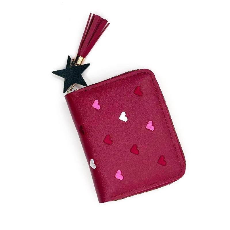 New Multi-functional Wallet Women Ladies Mini Tassel Wallets Cute Short Zipper Lovely Pu Leather Coin Purse Female Hand Wallet