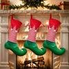 Decorative Elf Christmas Stocking Gift Bag Hanging Christmas Stocking Ornaments Kids