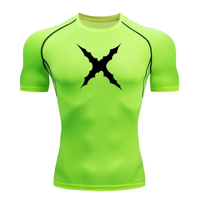 Casual Breathable Compression Moisture-Wicking T-shirt Men Gym Workout Running Undershirt High Elasticity Sport Quick Dry Tee Tops Activewear