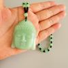 Classic Natural Chinese Buddha Pendant Jade Necklace  Charm Jewelry Carved Blessing Lucky Amulet Gifts For Women Men