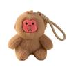 White Faced Saki Monkey Plush Pendant Stuffed Animals Monkey Car Pendant  Backpack Decoration