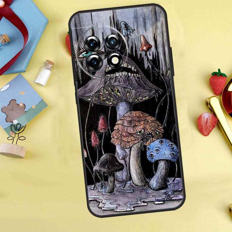 Weird Trippy Mushroom Case For OnePlus 12R 10R 13R 13T 15 13 12 11 10 9 10T 8T Nord CE 5 2 3 4 Lite N20 N30 Cover