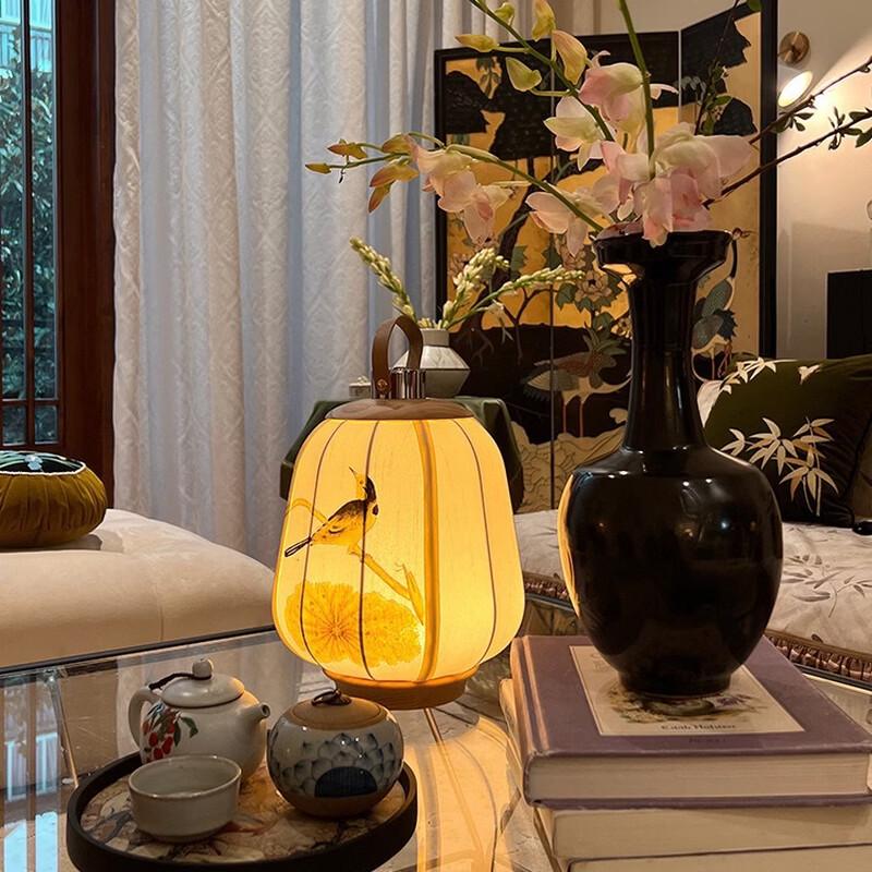 OEING New Chinese Style Portable Lantern Table Lamp