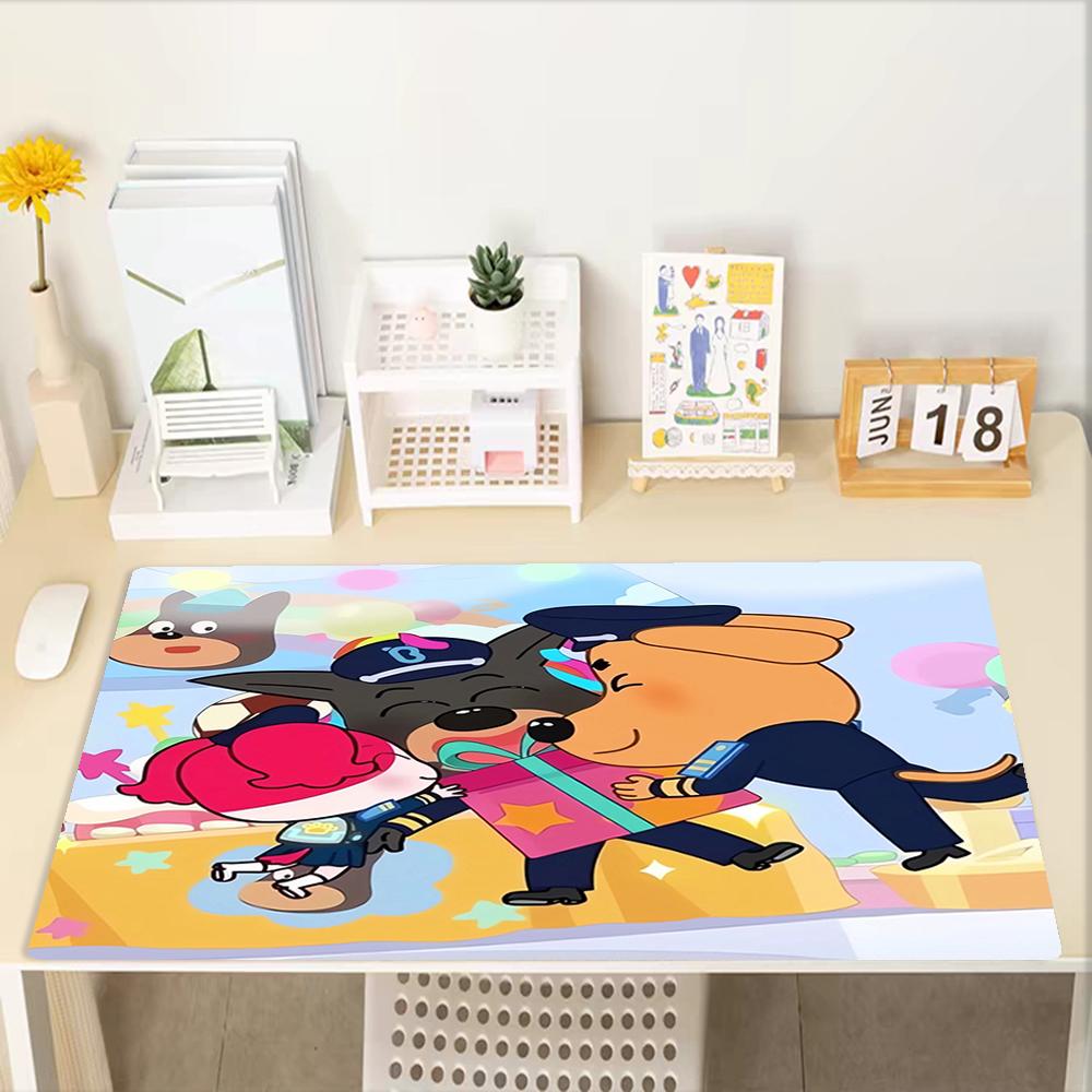 Tappetino Mouse Tema Scieriffo Labrador, Base in Gomma Antiscivolo, Multifunzionale per Ufficio e Arredamento Casa, Perfetto per la Personalizzazione dello Spazio di Lavoro.