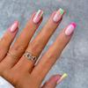 24Pcs Love Ballerina Press On Nails Set Full Cover Artificial Fake Nails Professional Adhesive Free False Nail Art