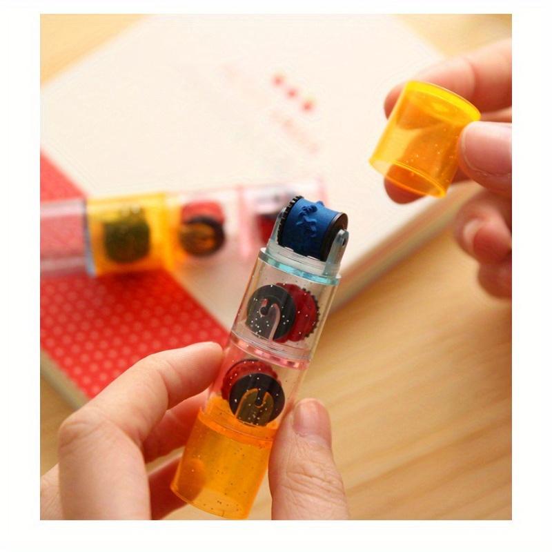 

1pc Color Random Colorful Ink Pad Stamp Seal Preschool Funny Learning Cartoon DIY Roller Drawing Diary Tool Ink Pad Gift