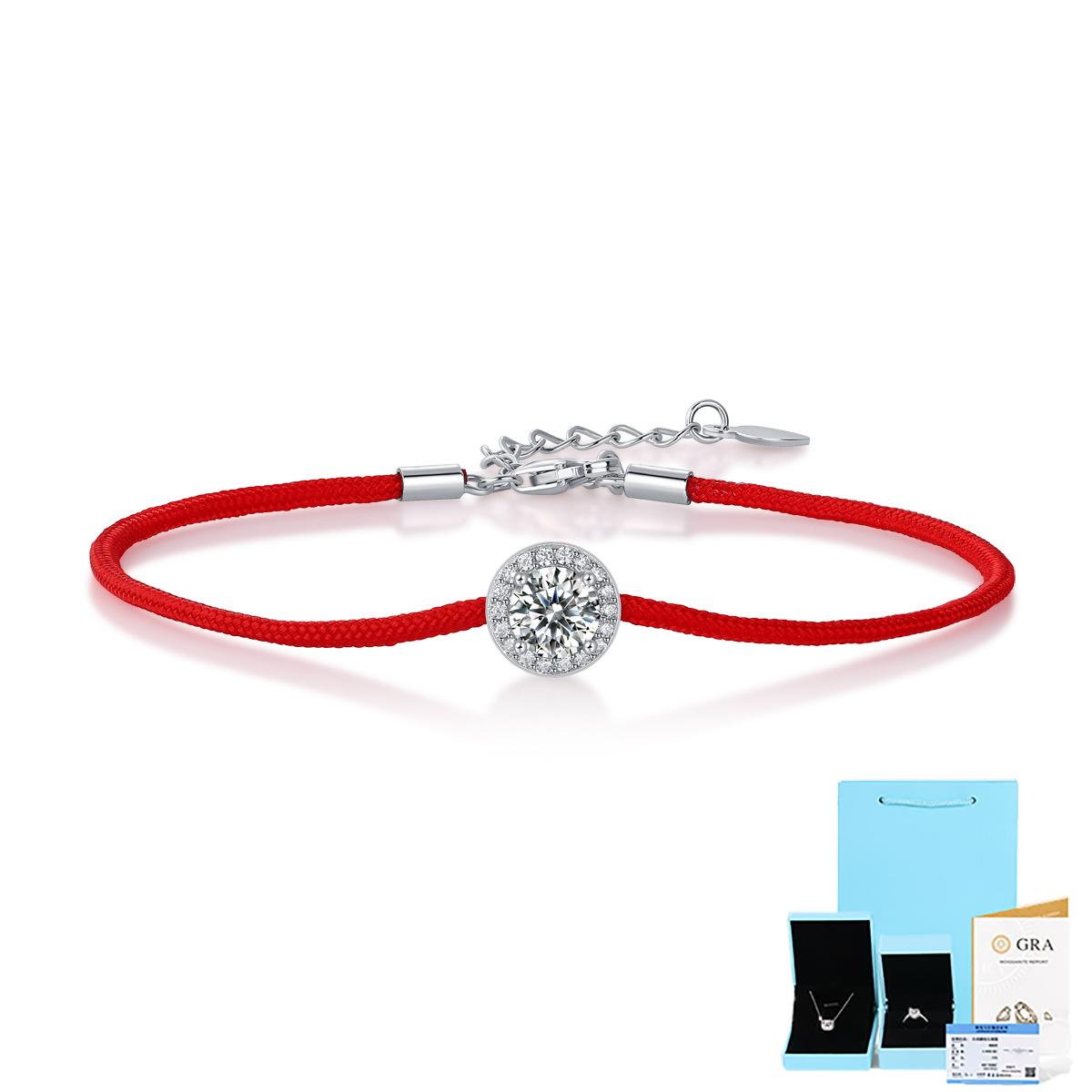 

Срібний браслет S925 з муасаніту 50, модний браслет з темпераментом для пари