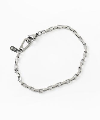 Acha Surgical Steel Cube Chain Bracelet _ Silver