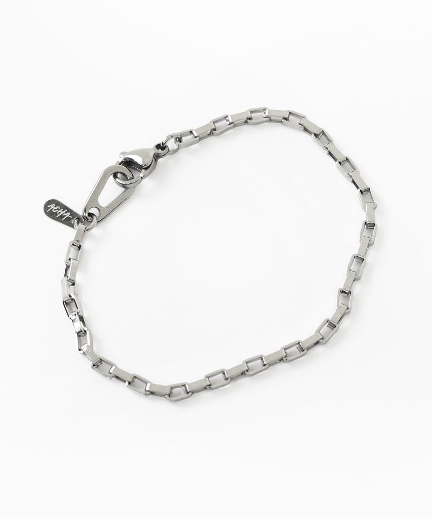 Acha Surgical Steel Cube Chain Bracelet _ Silver