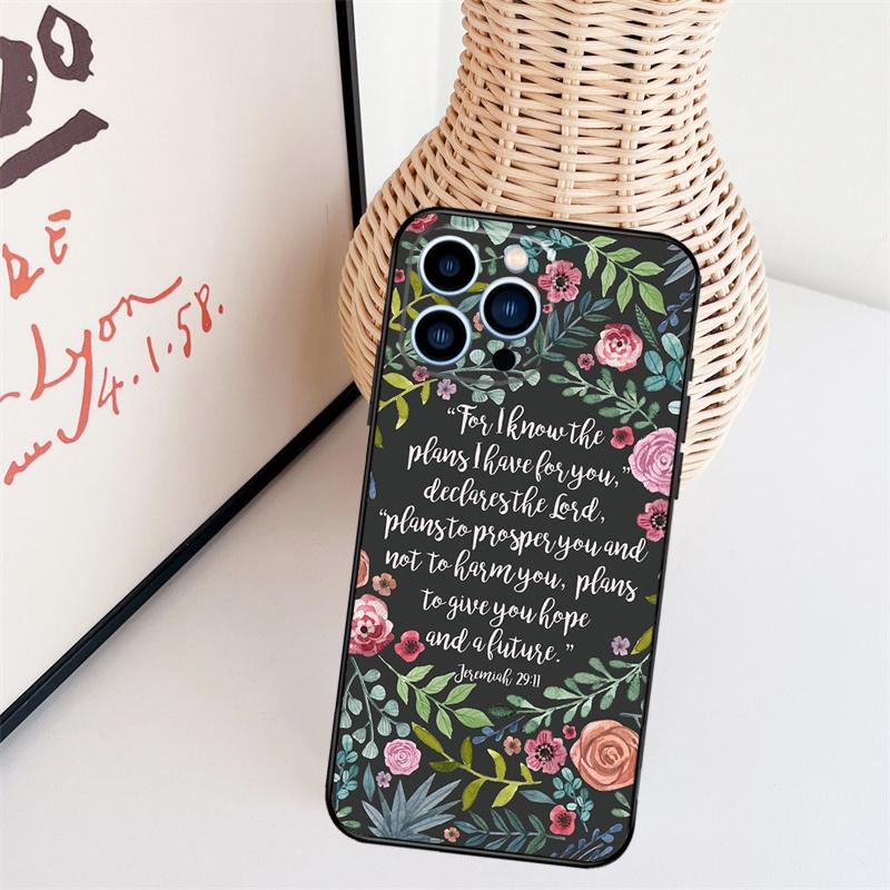 

Bible Verse Jesus Christ Christian Phone Case For iPhone 16 Pro Max 14 13 12 11 15 17 Pro Max mini 15 16 Plus 16e Back Cover iPhone 15 Pro