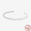 100 %925 Sterling Silver Bracelet Original Fashion Classic Series I -D Open Bracelet Fit Beads Charms Diy Gift For Women Girl